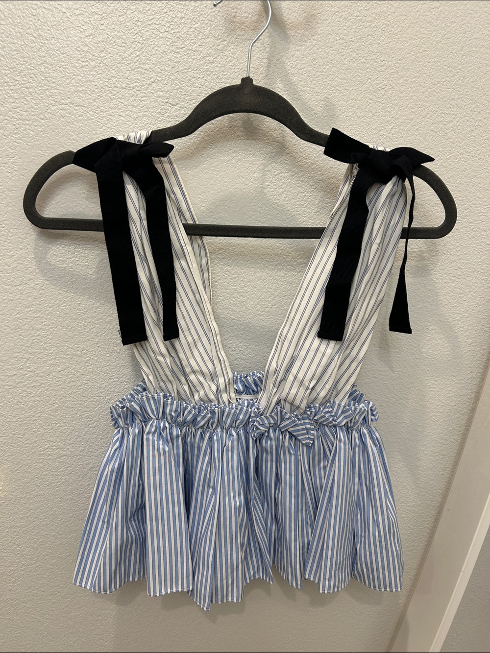 ZARA Blue & White Striped Top